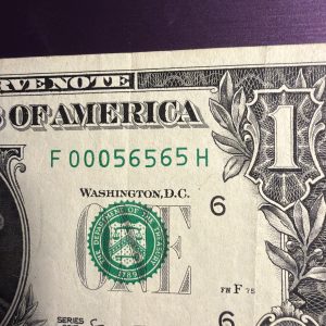 Rare Banknote True Trinary📡Radar Triple zero $1 Bill Fancy Low serial number gas pump error